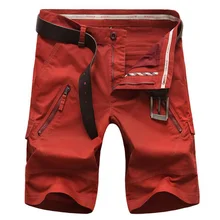 Мужские шорты для отдыха карго шорты 5 цветов прямые свободные Модные мужские короткие брюки
