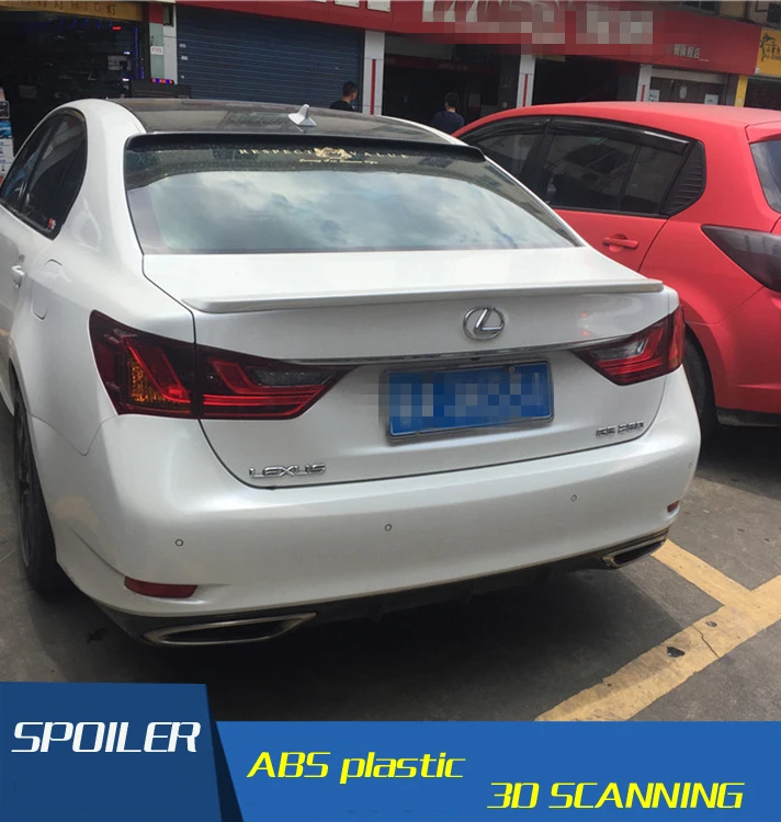 

For Lexus GS250 GS300 Spoiler ABS Material Car Rear Wing Primer Color Rear Spoiler Press the tail For Lexus GS450 Spoiler 2013