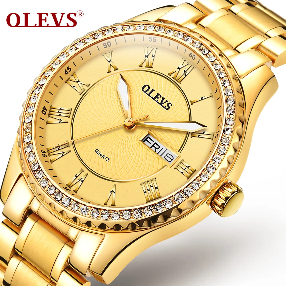 

OLEVS Top Luxury Brand 2019 Men Watches Golden Elegant Male Clock Popular Wrist Watch Modern Relogio Masculino 6899