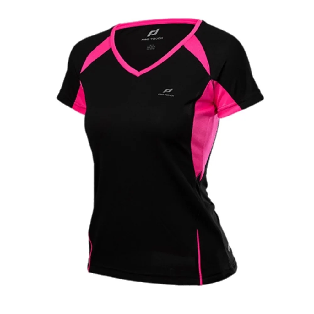 Y Women's Running Shirt Short Sleeve V Collar Breathable Mesh Quick