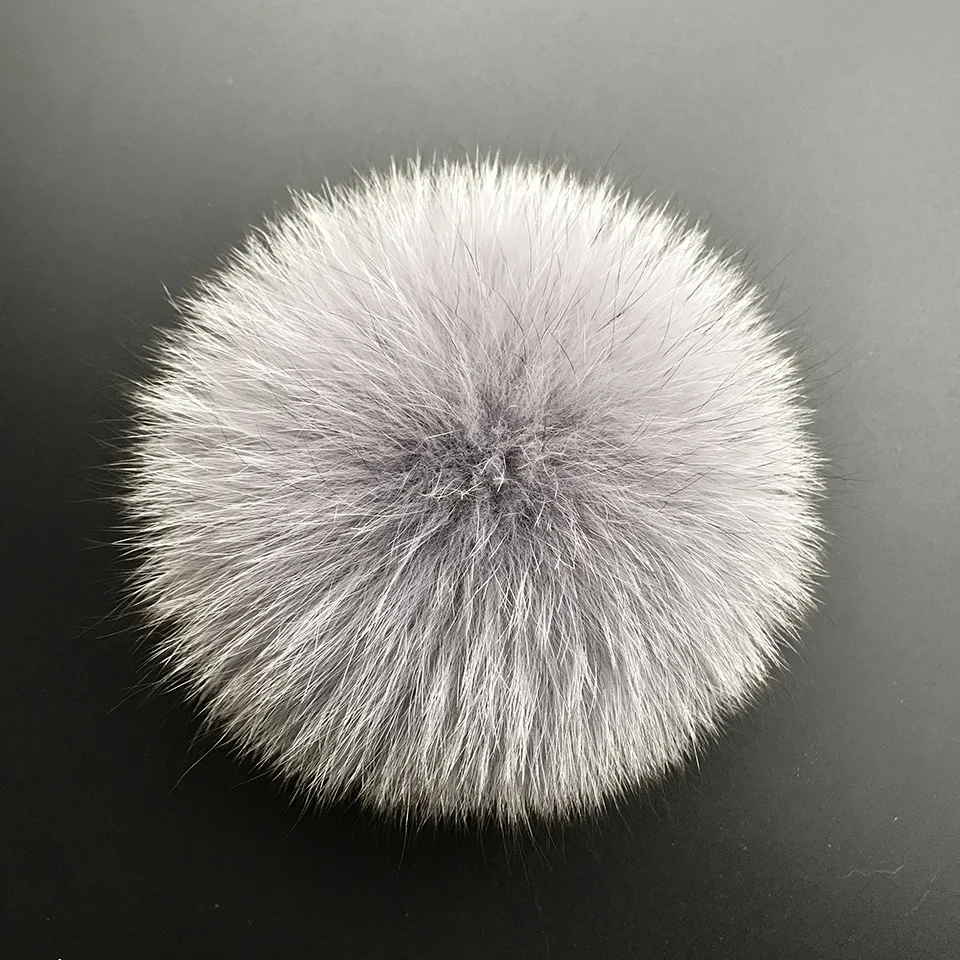 MPPM Real Fox Fur Pompom Genuine Fur Pom Poms Ball for Hats&Caps Big Natural Fur Pompon Ball For Shoes Bags Accessories 5