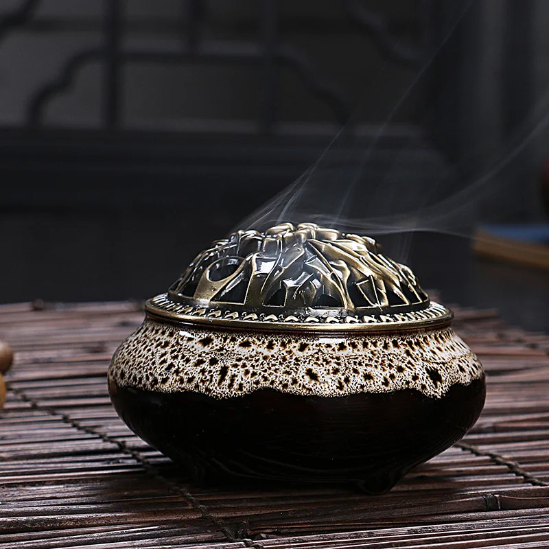 Ceramic Incense Burner Copper · Tank Malls