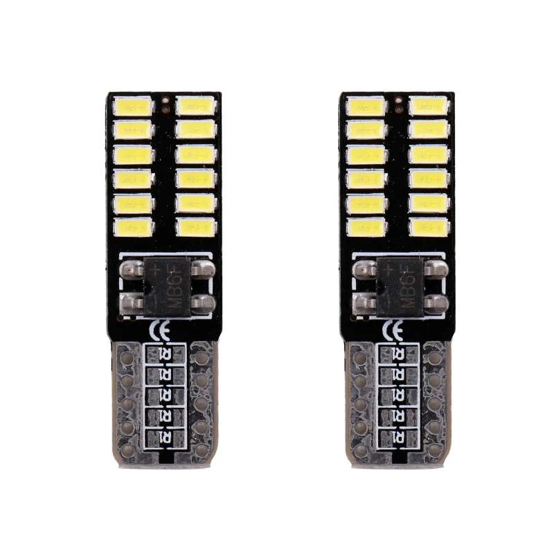 10 шт./лот T10 led canbus 24led 3014smd LED без ошибок OBC 194 168 W5W внутренний приборный свет лампа