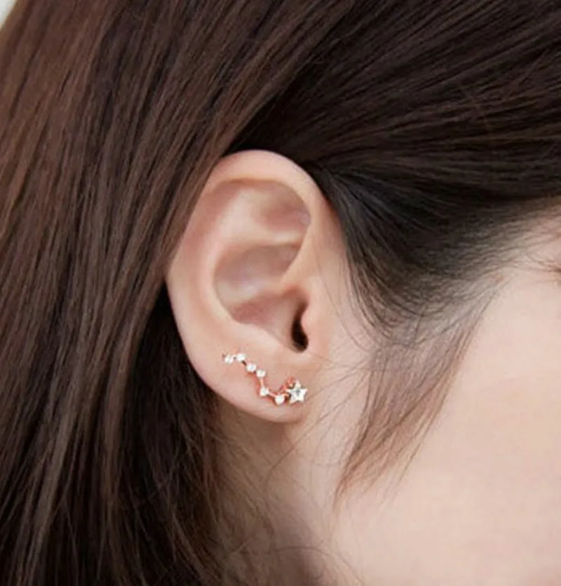 Vers o coreana de brincos da j ia da forma retro personalidade selvagem big dipper brincos