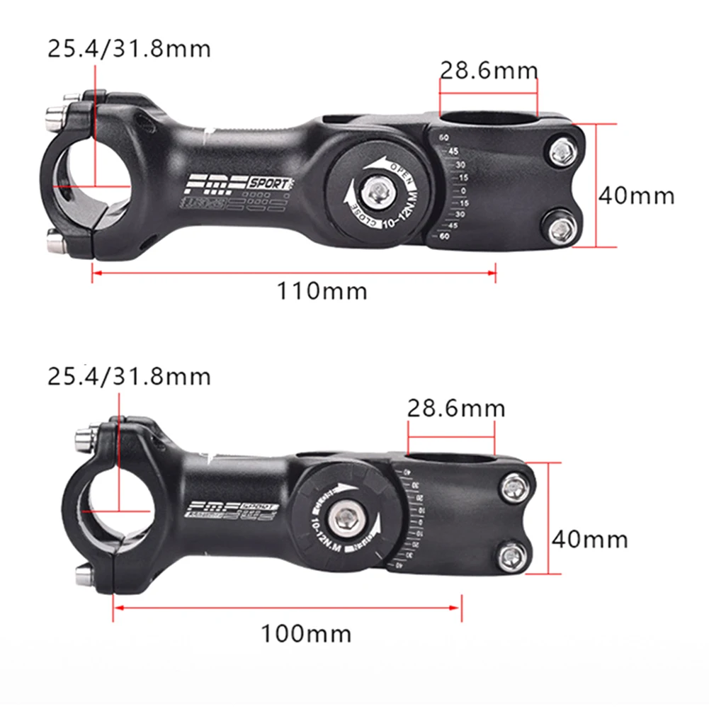 Регулируемая запчасть для велосипедного руля 25,4 мм/31,8 мм MTB велосипедный вынос из алюминиевого сплава Запчасти для велосипеда аксессуары ствол MTB