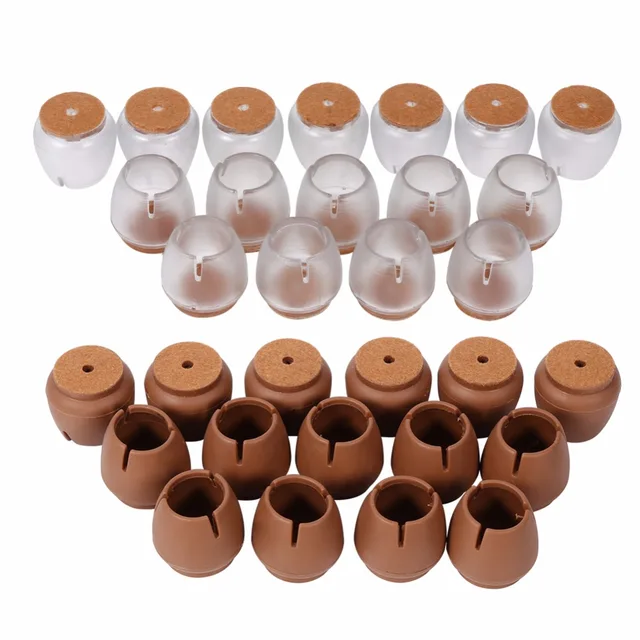 16pcs Set Chair Leg Protector Round Table Cap Cover Furniture 16pcs Set Chair Leg Protector Round Table Cap Cover Furniture Rubber Floor Feet