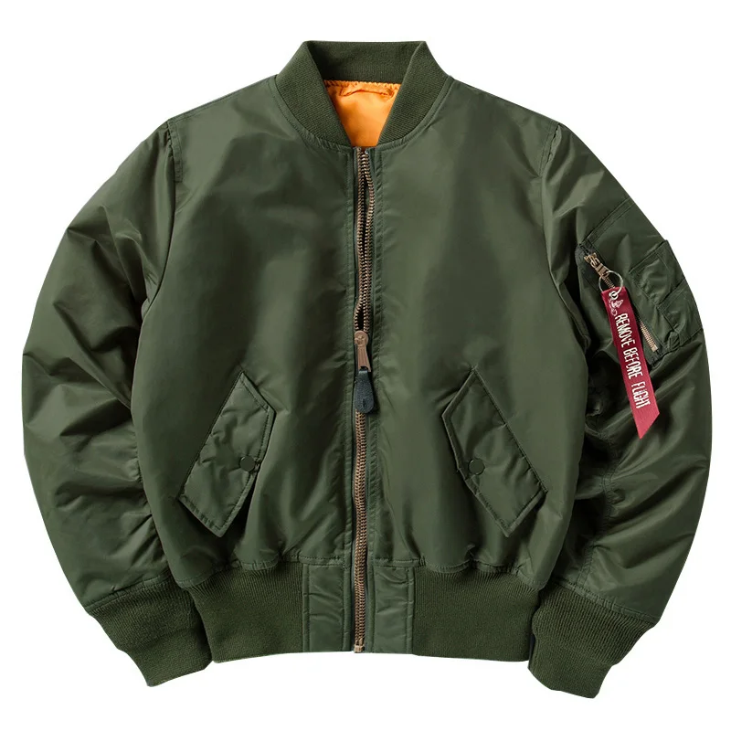 MA-1, американская летная зимняя куртка, Мужская ветровка, водонепроницаемая куртка-бомбер, мужская куртка MA1, большие размеры, мужские куртки - Цвет: Green Winter Jacket