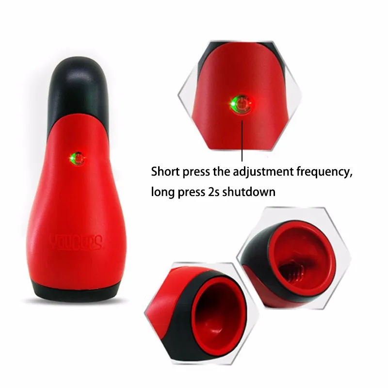 USB Charging eroticism Products 12 frequency Deep throat Blow Job Vibrating Masturbator Oral Sex Toys Men 9