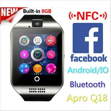 2016 neue Bluetooth Smart Uhr Wasserdicht Apro Smartwatch Unterstützung NFC Sim-karte 1,3 Mt Kamera Für Iphone Für Samsung Android telefon