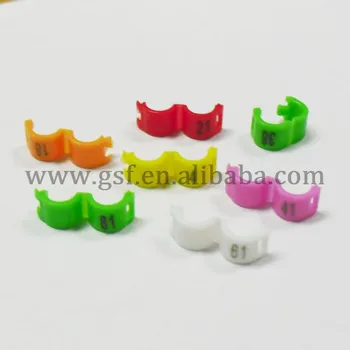 

1000pc 4.5mm free shipping Plastic clip Pigeon Ring in 6 colors 1-100 for lovebirds
