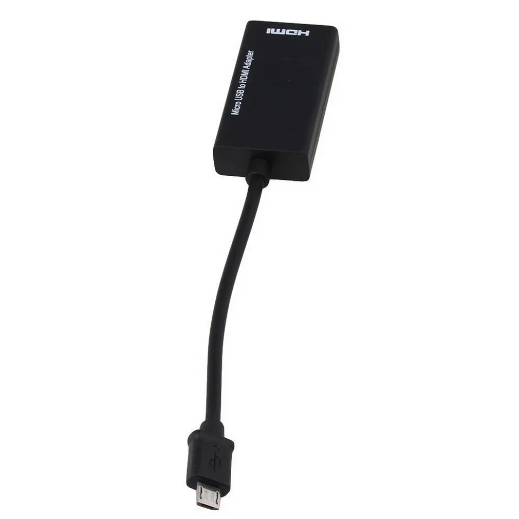 Портативный маленький размер MHL Micro USB Мужской к HDMI Женский адаптер кабель для Android смартфон и планшет черный