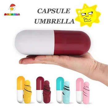 

DMBRELLA Mini Capsule Women Umbrella Clear Anti-UV Windproof Folding Compact Rain Children Pocket Umbrellas Guarda Chuva DM005