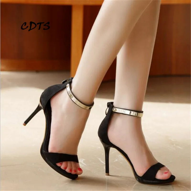 

Crossdresser Stilettos 2017 Summer 8cm High thin heels pumps Flock women casual shoes