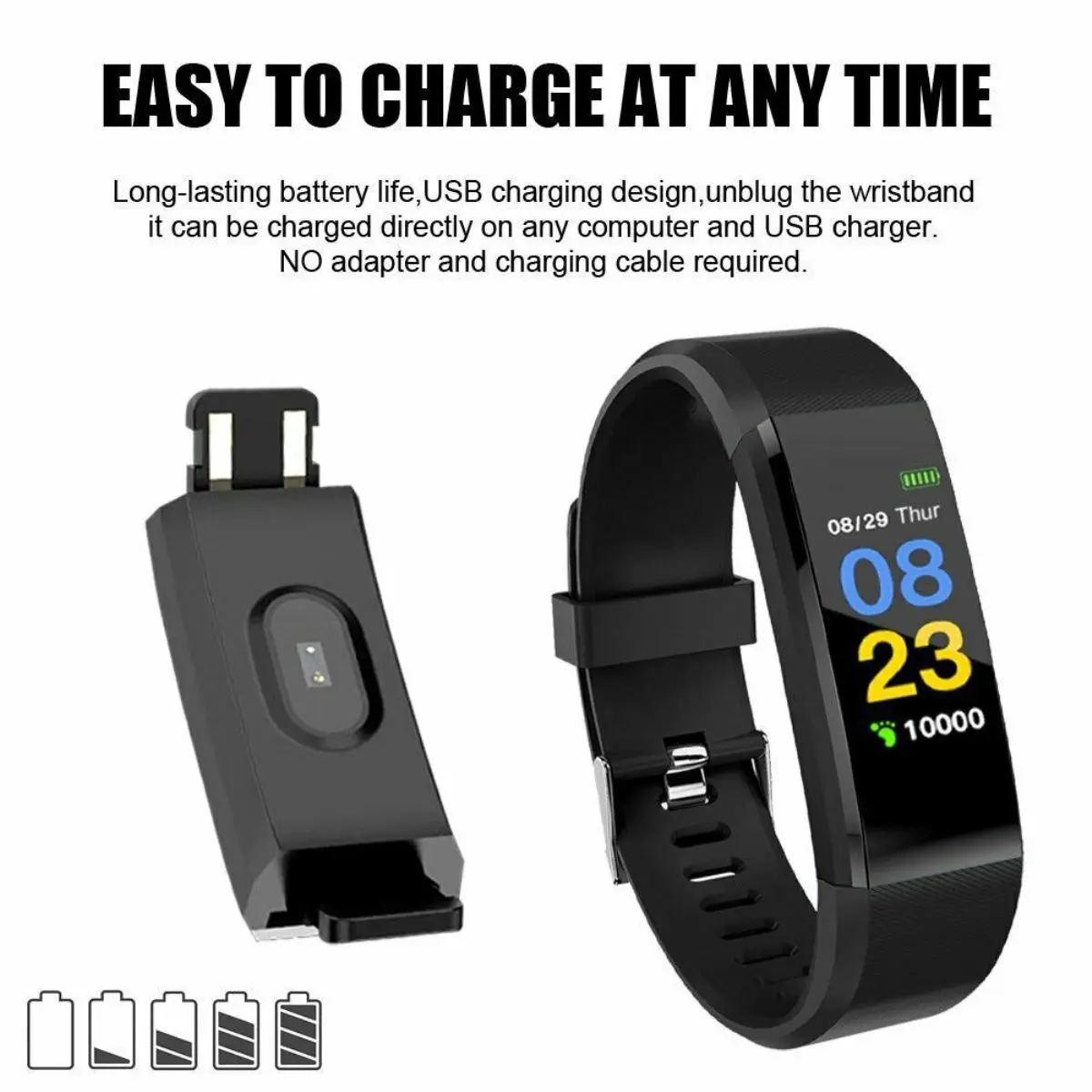 115Plus Smart Watch Men Women Heart Rate Monitor Blood Pressure Fitness Tracker 0.96 inch Smartwatc - 33042589192