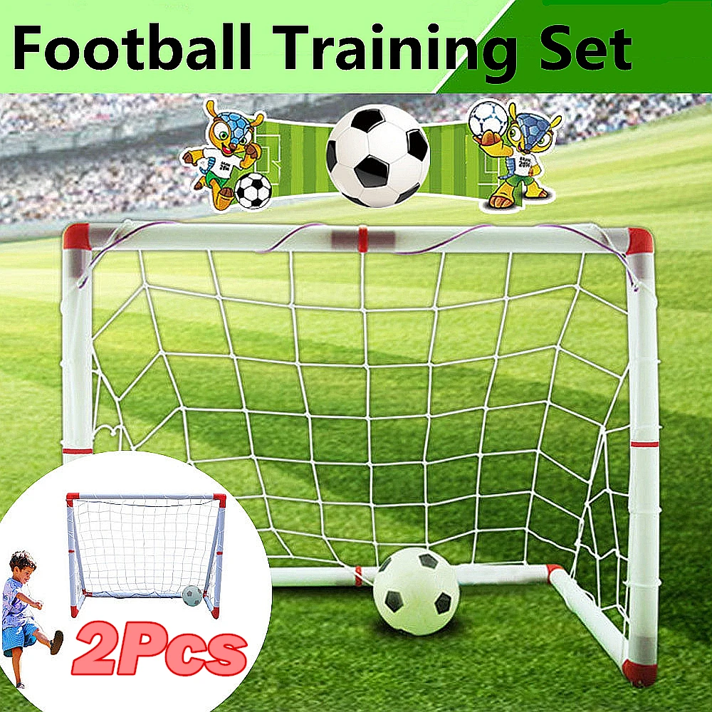 Lixada Soccer Goal Portable Soccer Net Sturdy Frame Fiberglass Pole