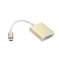 Latest USB 3.1 Type-C to VGA Converter Cable Adapter USB type C to VGA For macbook Google Video Air Laptops Free shipping