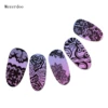 1Pc Rectangle Stamping Plate Nail Art Stamp Template Lace Flower Design Image Plate 12*6cm Mezerdoo 31 4