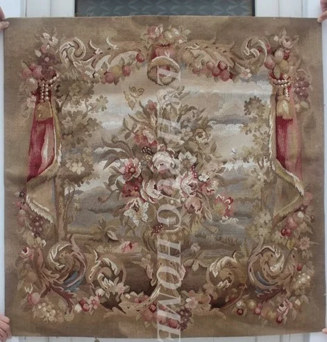3'x3'aubusson Гобелены, aubusson шерстяные Гобелены, ручной работы Гобелены