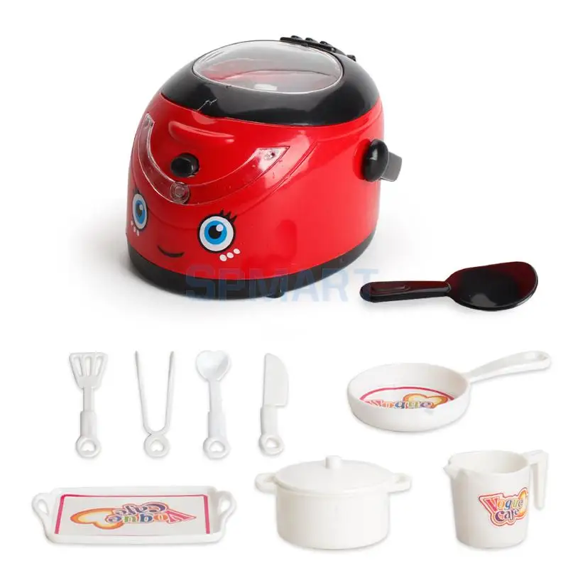 Simulation Home Appliances Toys w/ Sounds & Lights - Baby Pretend Play Kitchen Cooking Housekeeping Play Food Toy Developmental