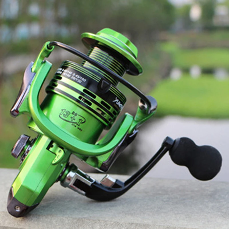

All-metal Arm 13+1BB Spinning Fishing Reel EVA Handle Right Left Handed Saltwater Freshwater Gapless Metal Head Spinning Wheel