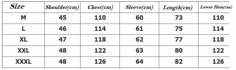 size for man