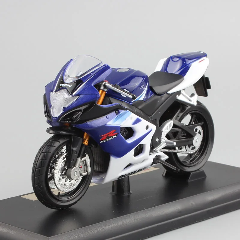 1:18 Масштаб Детская Металлическая литая модель мотоцикла Гонки SUZUKI GSX-R 1000 мото спортивные автомобили Бесплатные колеса игрушки коллекция для мальчиков - Цвет: SUZUKI GSXR1000