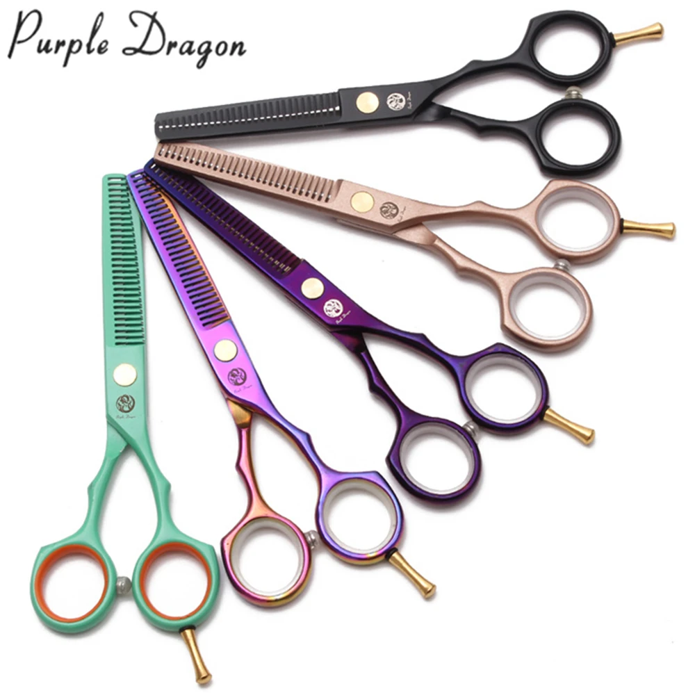 50Pcs 5.5" 16cm Purple Dragon Wholesale Professional Barber Scissors