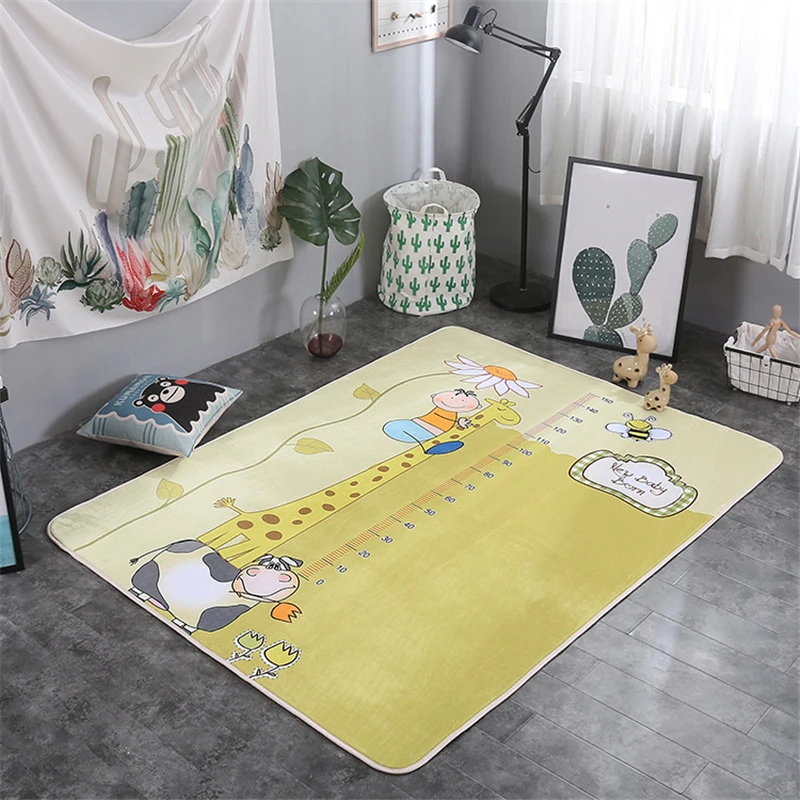 Padrão dos Desenhos Animados do Bebê Esteira de Jogo Sala de Crianças Decoração para Casa Animais Raposa Coelho Veados Criança Rastejando Cobertor Tapete Nórdico 195*145cm 17 Tapetes de jogo