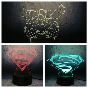 

DC Superman LED night light SupermanSymbol moon lighting SupermanLogo lava children interested bulb kids room decor lamp display
