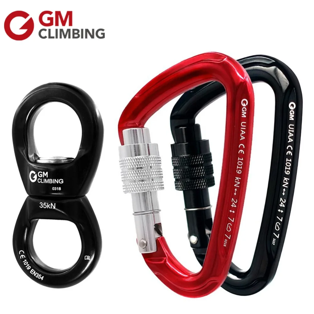 35kN Climbing Swivel Connector Rotating Anchor with 24kN Carabiner