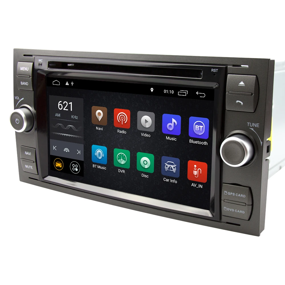 Flash Deal Eunavi Android 9.1 Quad core RAM 2G Car DVD GPS Radio stereo For Ford Mondeo S-max Focus C-MAX Galaxy Fiesta Form Fusion PC 3
