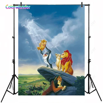 

Lion King Simba Backdrop Cartoon Animation Photography Background for Pictures Themed Party Backdrop Photo Studio Shooting Props