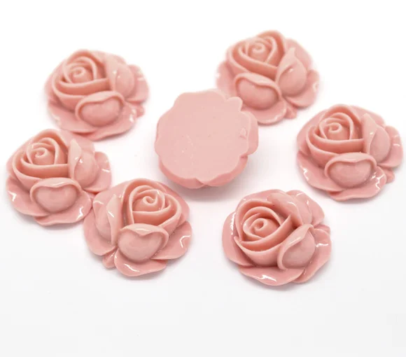 DoreenBeads 20 розовый цветок розы украшения ювелирных изделий 27x27 мм (B15637) yiwu|jewelry pin|jewelry