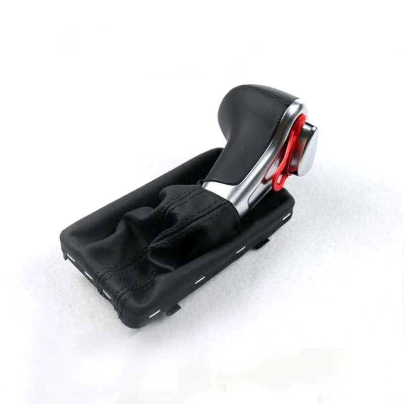 

Leather Chrome Shift Knob Fit For A3 A4 A5 A6 Q7 Q5 2009 2010 2011 2012