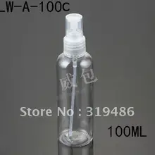 300 шт./лот 100 мл Пластик бутылки с пульверизаторами LW-A-100C