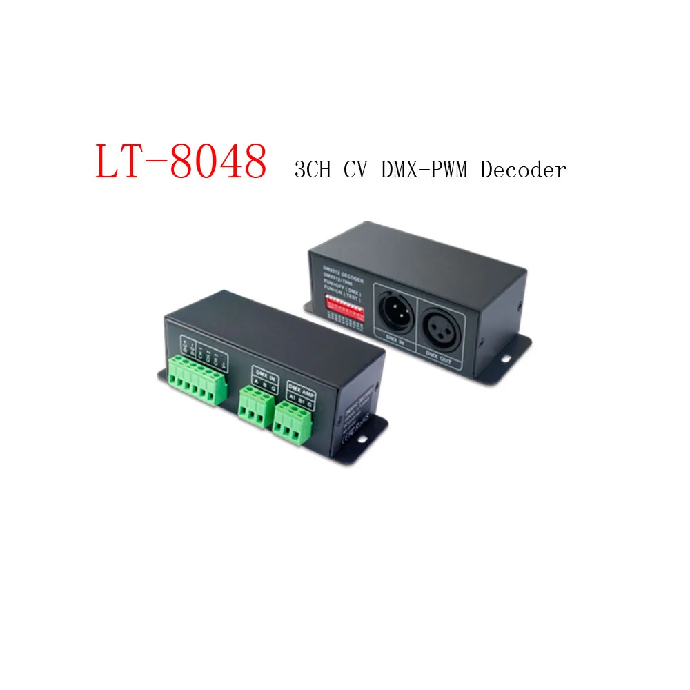 

LTECH LT-8048 3CH CV DMX-PWM Decoder 4AX3CH Max.12A Input Voltage 12-48Vdc