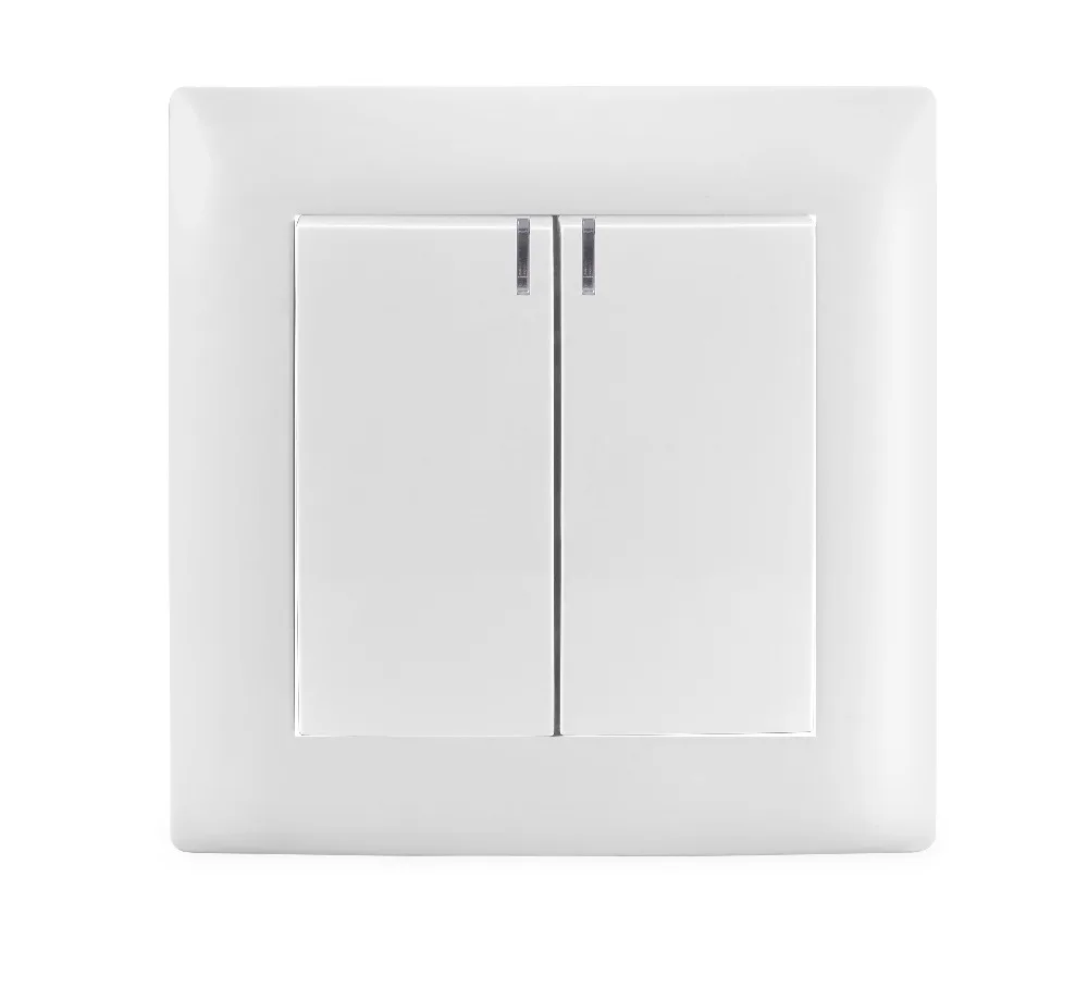

light switch Inset Switch Germany wall switch DIY two gang with indicator white color