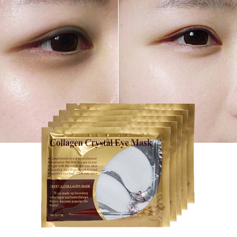 

10Pcs/5Pack Crystal Collagen Eye Mask Anti Wrinkle Eye Patches Under Eyes Mask Dark Circles Removal Skin Care