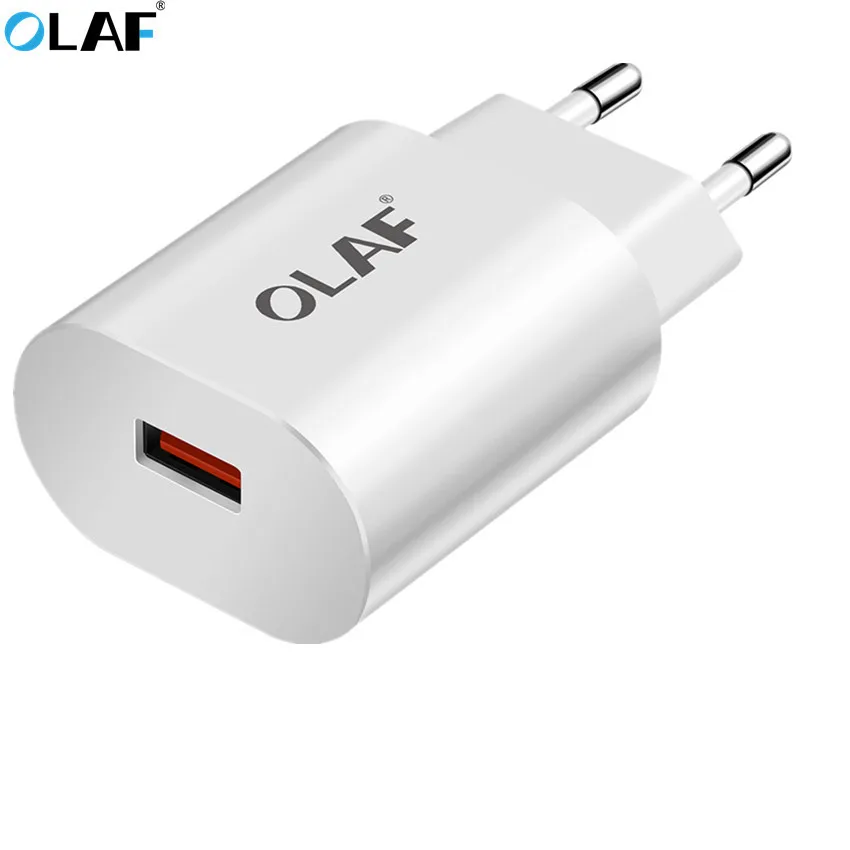 

OLAF 18W Phone USB Charger Quick Charge 3.0 Fast Mobile Phone Charger USB Adapter for Samsung Galaxy S8/S8+/S7/S6/Edge/Nexus 5