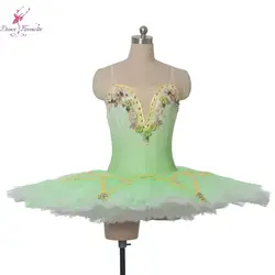 Новое поступление светло-зеленый классического исполнения Балетные костюмы танец пачка блин пачка профессиональный танцевальный костюм