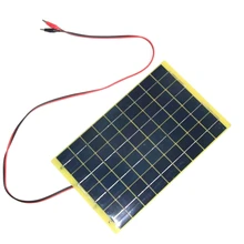 BUHESHUI 10Watt 18V Polycrystalline Solar Panel+1M Cable For 12V Battery Charger Diy Solar Charger System+Diode Free Shipping