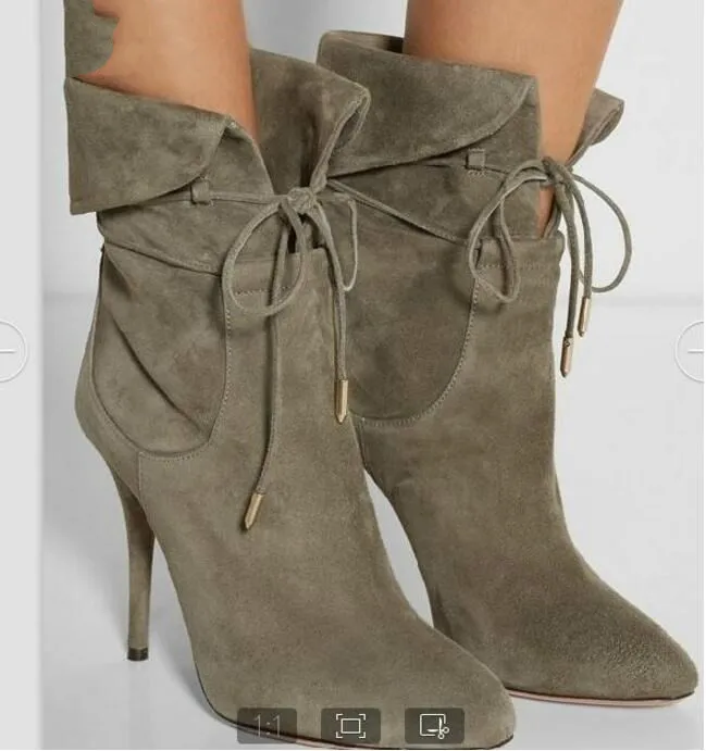 

Sexy Lace-up Winter Ankle Boots Women High Heels boots Short Plush Pointed Toe Fashion Motorcycle women Boots rgh78