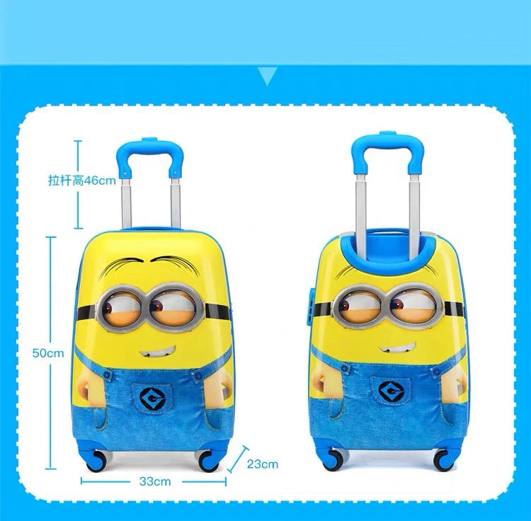 19 inch carry-on Suitcase with wheels kids Spinner luggage carton travel Rolling Luggage trolley bags children's suitcase lovely