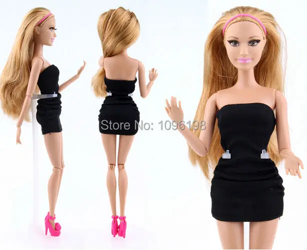 6 шт./лот кукла сексуальная Вечеринка платье черное одежда для отдыха юбка одежда наряд 1/6 Kurhn см 29 см кукла подарок