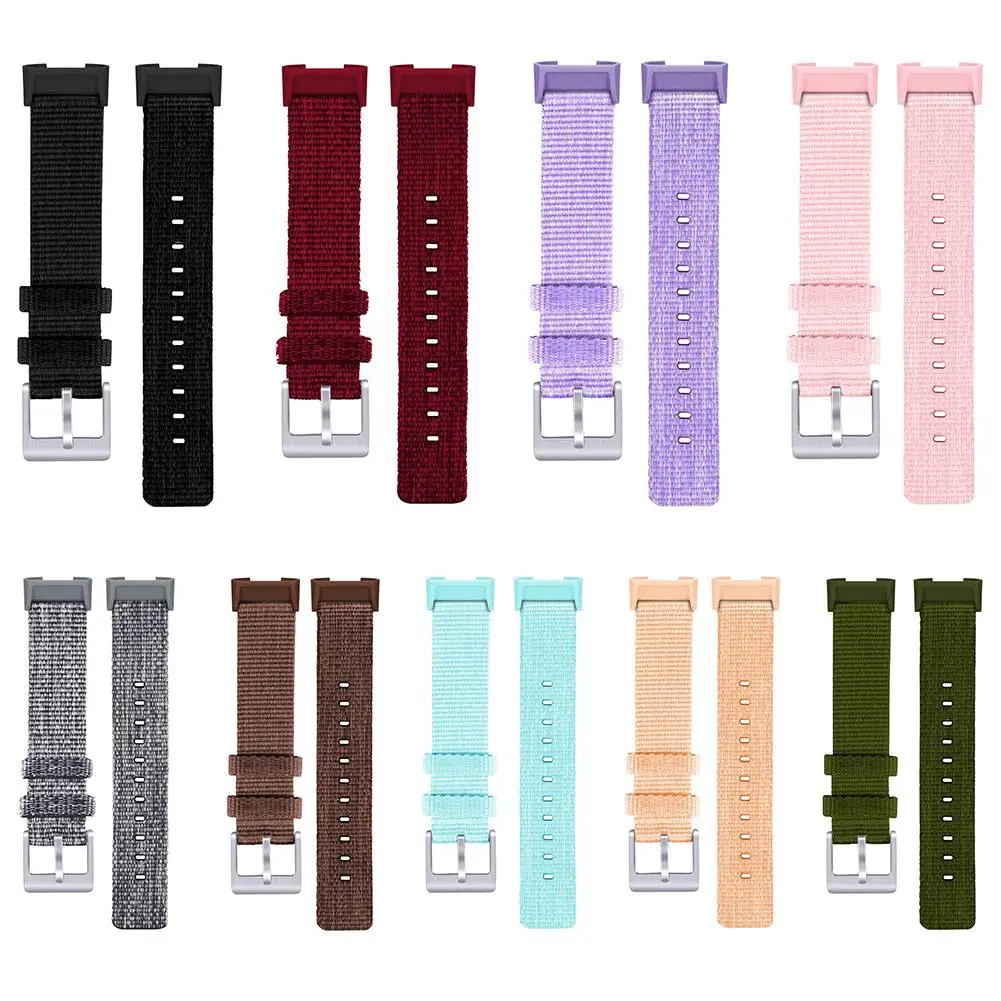 Цветной ремешок для Fitbit Charge 3 умный Браслет сменный часов холщовая нейлоновая