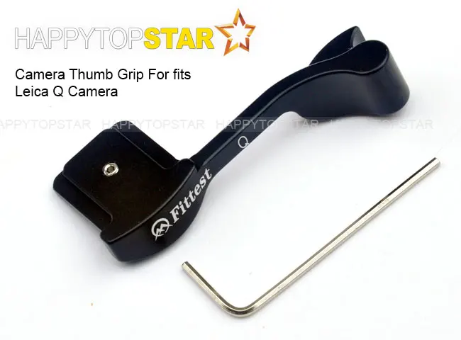 Black Fittest AL Aluminum Thumb Grip for LEICA Q Q2 Camera Hot Shoe Hotshoe CNC