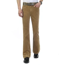 Новое поступление, мужские осенние вельветовые брюки, мужские брюки со средней талией, деловые повседневные яркие цвета, расклешенные вельветовые брюки 082503