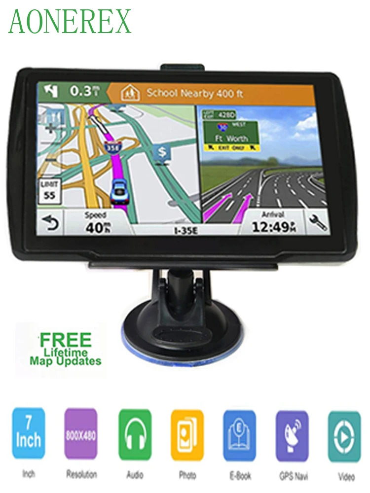 5-дюймовый HD Автомобильный gps навигатор FM Bluetooth 256BM+ 8G Navitel соответствует последним тенденциям Европейской спутниковая карта Navigatlon грузовик gps навигации переменного тока