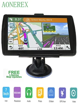 

5-inch HD CarGPS Navigator FM Bluetooth 256BM + 8G Navitel 2019 latest European map satellite Navigatlon truck GPS navigation ac