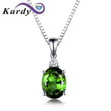 Модные Рождество ОВАЛЬНЫЙ SOLID 14 К БЕЛОЕ ЗОЛОТО ПРИРОДНЫЙ ВЕЛИКОЛЕПНЫЙ Турмалин Драгоценный Алмаз Свадьба Подвеска для Для женщин